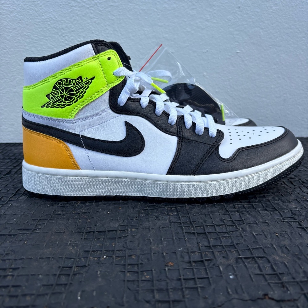 Nike Air Jordan 1 High Golf White Black Volt Shoes Men’s Size 10.5 DQ0660-105